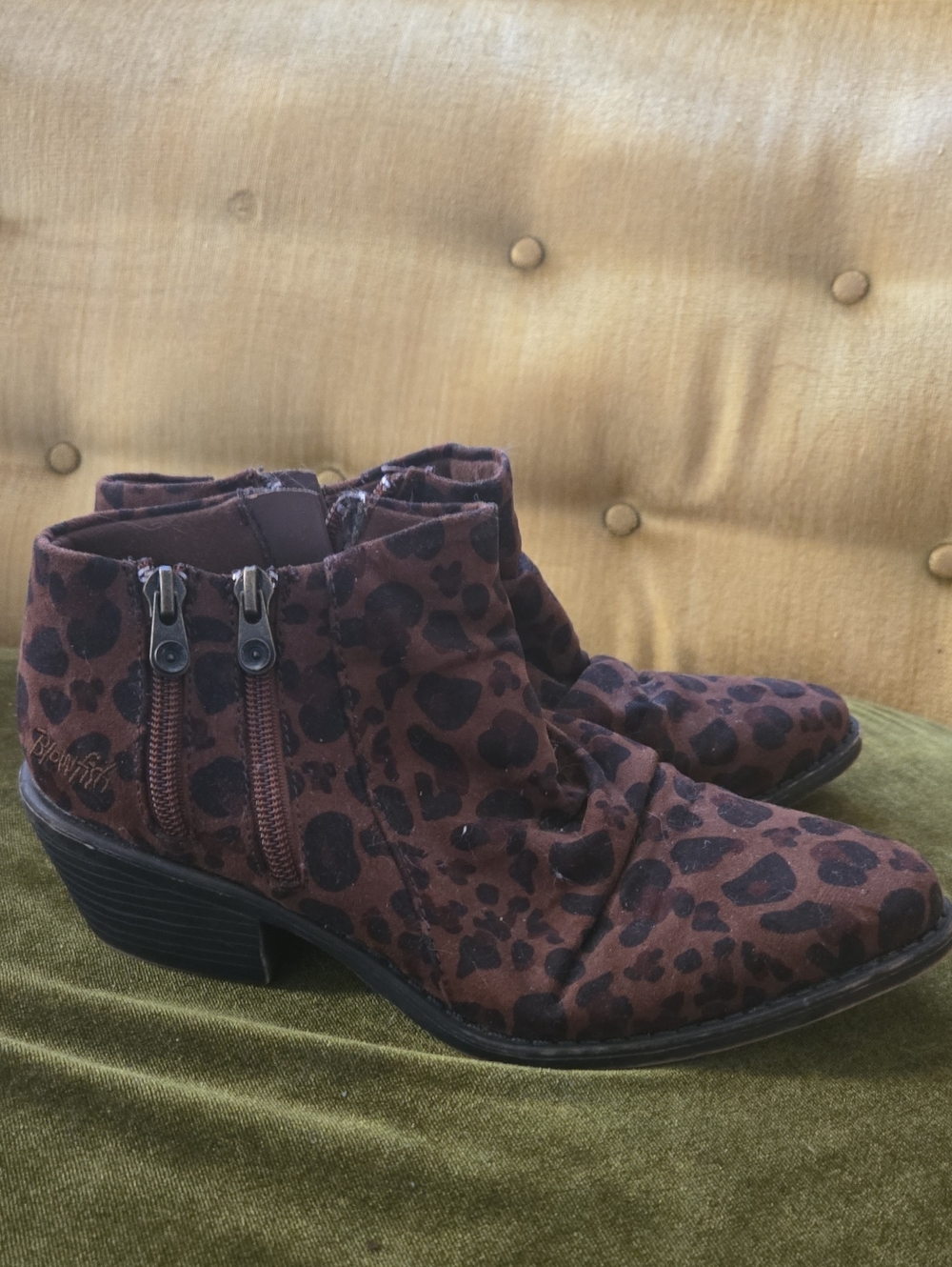 Blowfish Leopard Print Ankle Booties - Brown - Women 7